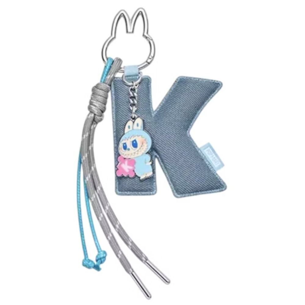 Pop Mart MONSTERS LABUBU Pin for Love Keychain Pendant, LETTER K Bag Charm, NEW